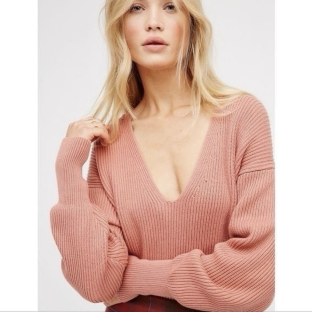 Free People Allure Sweater Dusty Rose/Pink XS/S